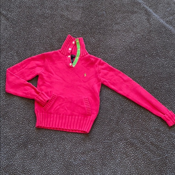 Long sleeve quarter snap sweater with pockets - Picture 1 of 4